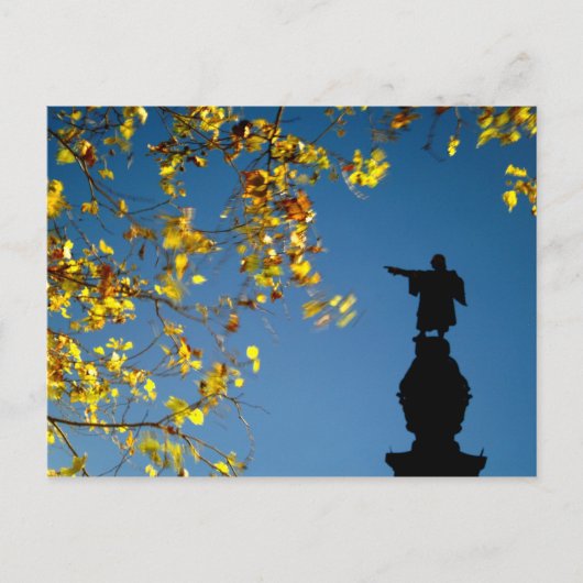Colombus Monument, Barcelona, Spanje Briefkaart (Voorkant)