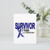 Colon Cancer 3 jaar overleving Briefkaart (Staand voorkant)