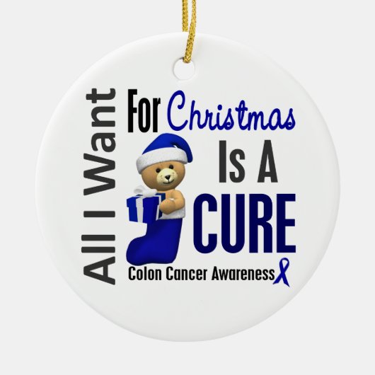 Colon Cancer alles wat ik wil voor kerstversiering Keramisch Ornament (Voorkant)