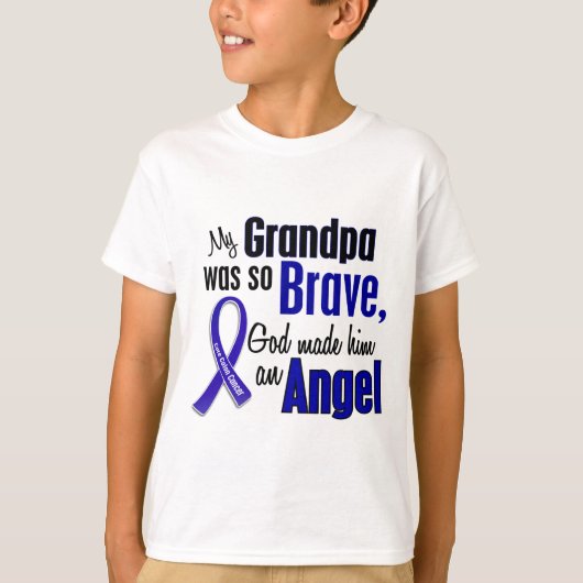 Colon Cancer ANGEL 1 Grandpa T-shirt (Voorkant)