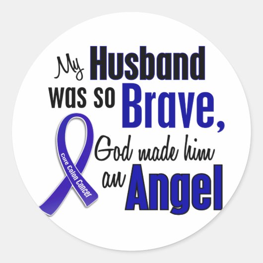 Colon Cancer ANGEL 1 Ronde Sticker (Voorkant)