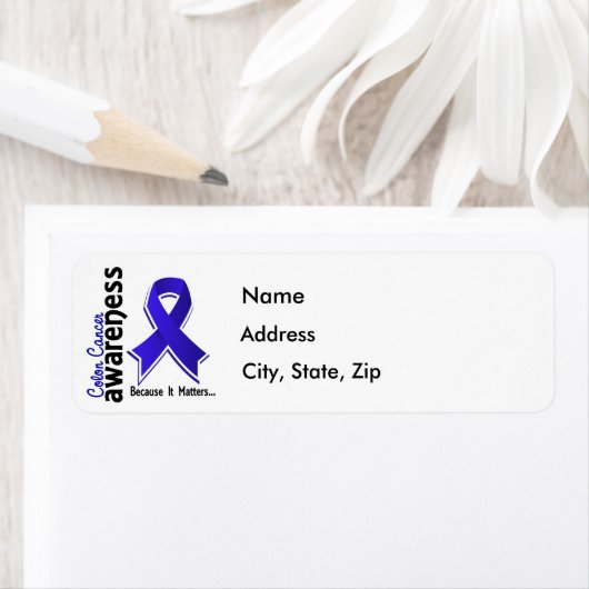 Colon Cancer Awareness 5 Etiket (Insitu)