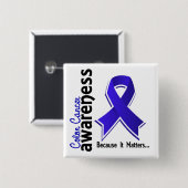Colon Cancer Awareness 5 Vierkante Button 5,1 Cm (Voorkant /achterkant)