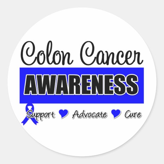 Colon Cancer Awareness Badge Ronde Sticker (Voorkant)