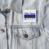 Colon Cancer Awareness Badge Vierkante Button 5,1 Cm (In situ)