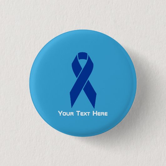 Colon Cancer Awareness Blue Ribbon Ronde Button 3,2 Cm (Voorkant)