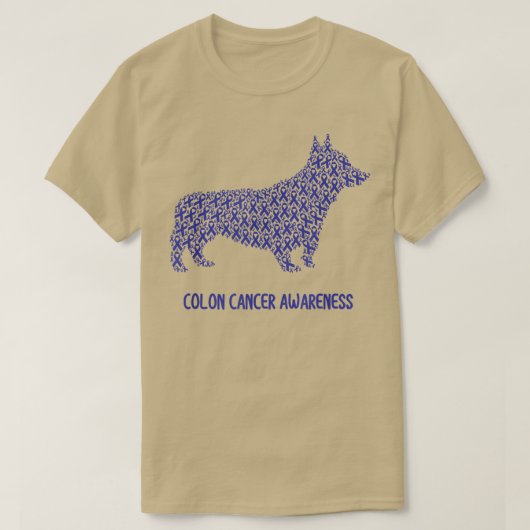Colon Cancer Awareness Blue Ribbon Survivor T-shirt (Design voorkant)