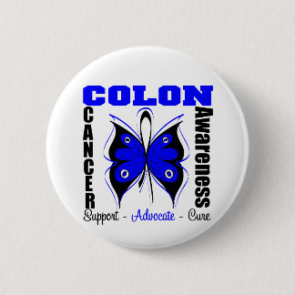 Colon Cancer Awareness Butterfly Ronde Button 5,7 Cm