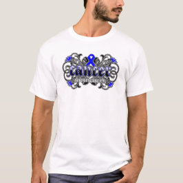 Colon Cancer Awareness Floral Ornamental T-shirt
