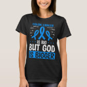 Colon Cancer Awareness God Colon Cancer Ribbon T-shirt (Voorkant)