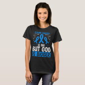 Colon Cancer Awareness God Colon Cancer Ribbon T-shirt (Voorkant volledig)