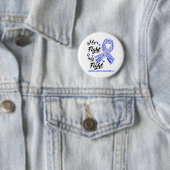 Colon Cancer Awareness Haar gevecht is mijn strijd Ronde Button 5,7 Cm (In situ)
