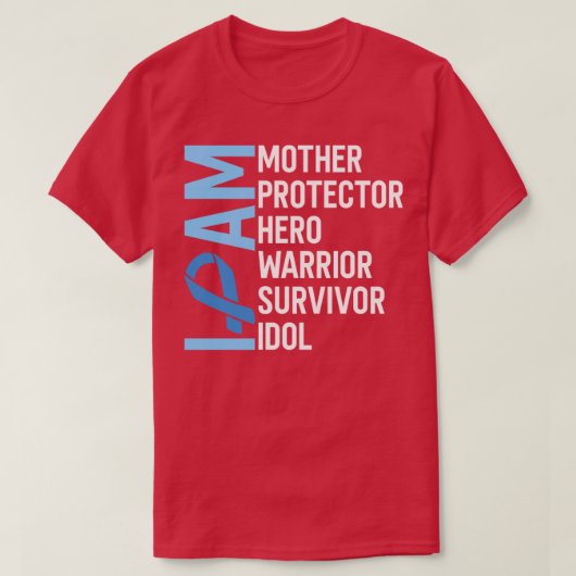 Colon Cancer Awareness I Am Mother Hero Warrior Su T-shirt (Design voorkant)