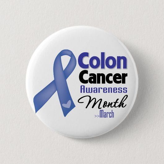 Colon Cancer Awareness Maand Ronde Button 5,7 Cm (Voorkant)