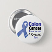 Colon Cancer Awareness Maand Ronde Button 5,7 Cm (Voorkant /achterkant)