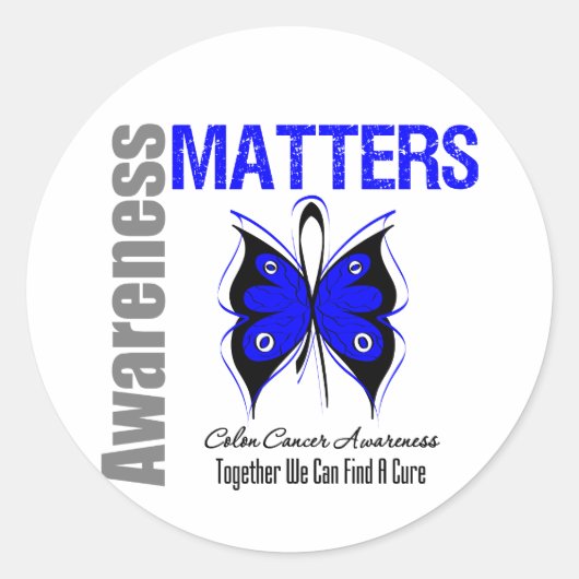 Colon Cancer Awareness Matets Ronde Sticker (Voorkant)