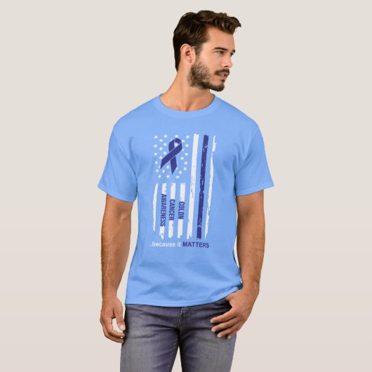 Colon Cancer Awareness, omdat het ertoe doet T-shirt (Voorkant volledig)
