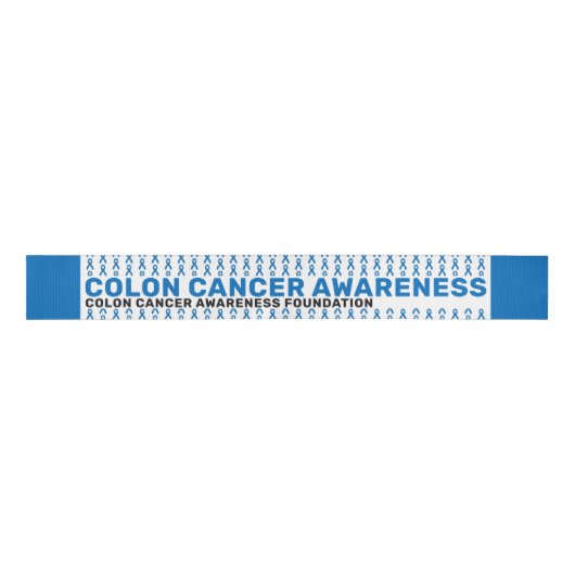 Colon Cancer Awareness Pattern Ribbon Grosgrain Lint (Voorkant)
