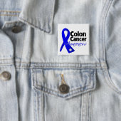 Colon Cancer Awareness Rib Vierkante Button 5,1 Cm (In situ)