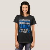 Colon Cancer Awareness Ribbon Colon Cancer Warrior T-shirt (Voorkant volledig)