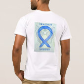 Colon Cancer Awareness Ribbon Custom Angel T-shirt (Achterkant)