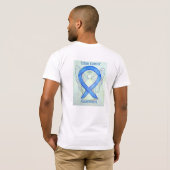 Colon Cancer Awareness Ribbon Custom Angel T-shirt (Achterkant volledig)