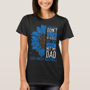 Colon Cancer Awareness Ribbon Dad Warrior T-shirt