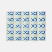 Colon Cancer Awareness Ribbon Soft Fleece Blankets (Voorkant (Horizontaal))