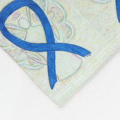 Colon Cancer Awareness Ribbon Soft Fleece Blankets (Hoek)