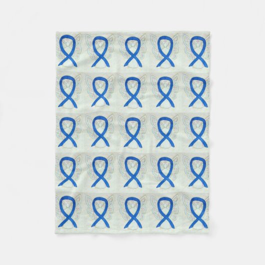 Colon Cancer Awareness Ribbon Soft Fleece Blankets (Voorkant)