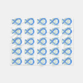 Colon Cancer Awareness Ribbon Soft Fleece Blankets Deken (Voorkant (Horizontaal))