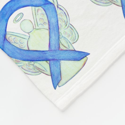 Colon Cancer Awareness Ribbon Soft Fleece Blankets Deken (Hoek)