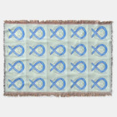 Colon Cancer Awareness Ribbon Throw Blankets Blank Deken (Voorkant)