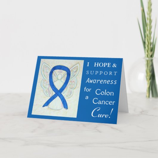 Colon Cancer Awareness Ribbon Wenskaart Kaart (Voorkant)