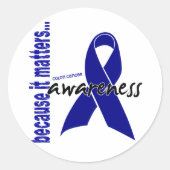 Colon Cancer Awareness Ronde Sticker (Voorkant)