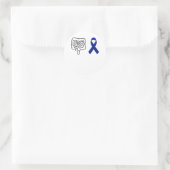 Colon Cancer Awareness Survivor Warrior Ribbon Ronde Sticker (Tas)