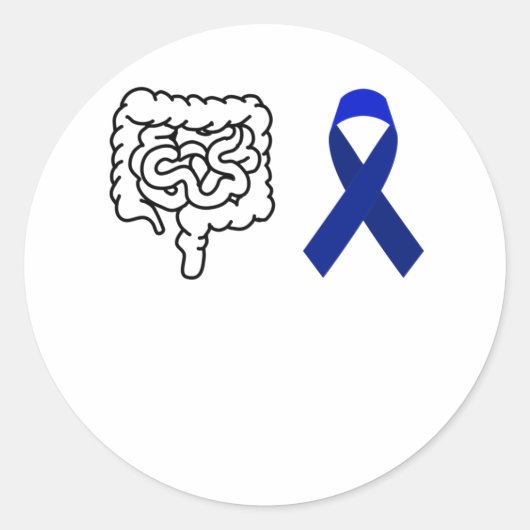 Colon Cancer Awareness Survivor Warrior Ribbon Ronde Sticker (Voorkant)