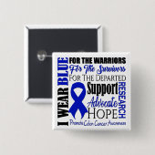 Colon Cancer Awareness Vierkante Button 5,1 Cm (Voorkant /achterkant)