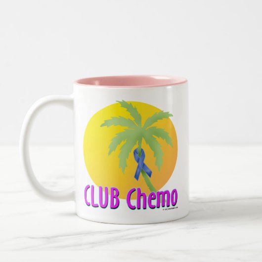 Colon Cancer (blauw) Tweekleurige Koffiemok (Links)