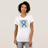 Colon Cancer Blue Awareness Ribbon Angel Shirt (Voorkant volledig)