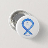 Colon Cancer Blue Awareness Ribbon Custom Art Pin Ronde Button 3,2 Cm (Voorkant /achterkant)