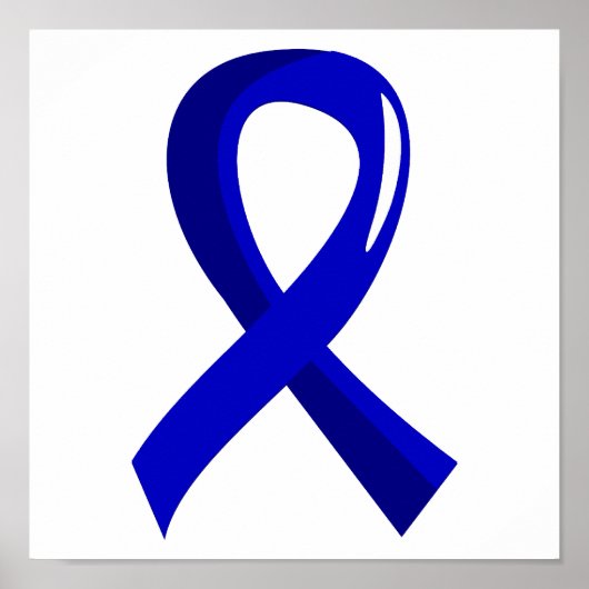 Colon Cancer Blue Ribbon 3 Poster (Voorkant)