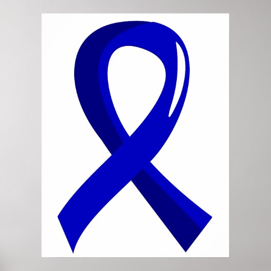 Colon Cancer Blue Ribbon 3 Poster (Voorkant)