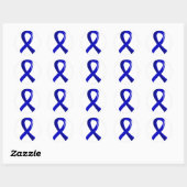 Colon Cancer Blue Ribbon 3 Ronde Sticker (Vel)