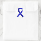 Colon Cancer Blue Ribbon 3 Ronde Sticker (Tas)