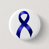 Colon Cancer Blue Ribbon Ronde Button 3,2 Cm (Voorkant)
