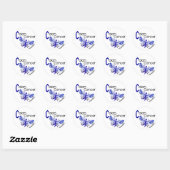Colon Cancer BUTTERFLY 3 Ronde Sticker (Vel)