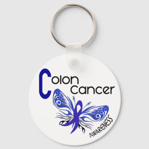 Colon Cancer BUTTERFLY 3 Sleutelhanger