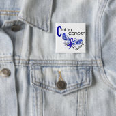 Colon Cancer BUTTERFLY 3 Vierkante Button 5,1 Cm (In situ)