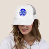 Colon Cancer Butterfly Circle of Ribbons Trucker Pet (In situ)
